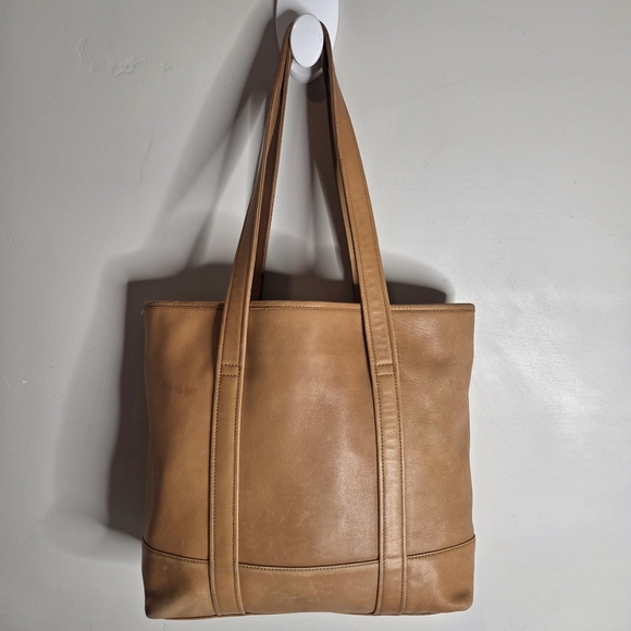 Coach Y2K British Tan Leather Hampton Tote 6509 Shopper Shoulder Bag Vintage